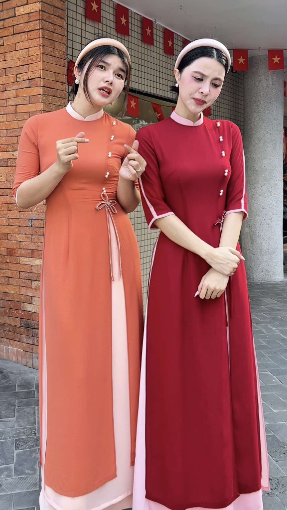 Áo Dài Chiffon 4T Ngọc Đôi 130cm AD1575 (áo lẻ)