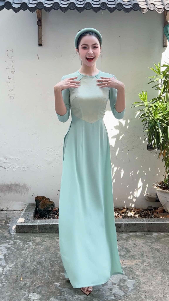 Áo Dài Yếm Đào AD2803 (áo lẻ)