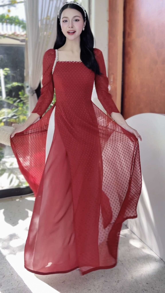 Áo Dài 4T Ngọc Ruby AD2805 (áo lẻ)