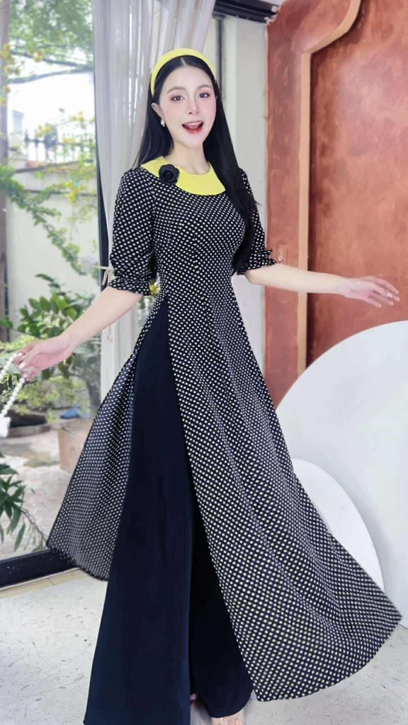 Áo Dài Bi Bánh Dầy AD1586 (áo lẻ)