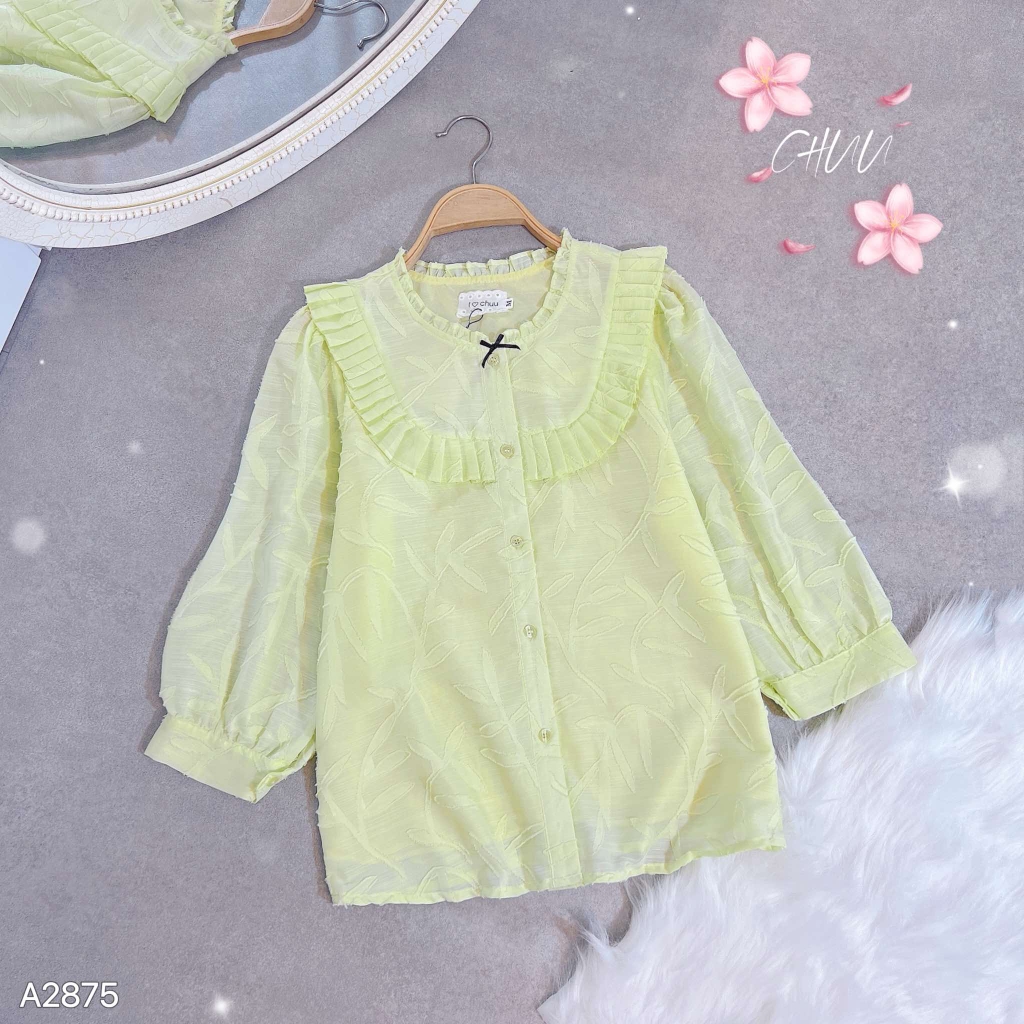 Áo Sơ Mi Lá Trúc Nhỏ A2875