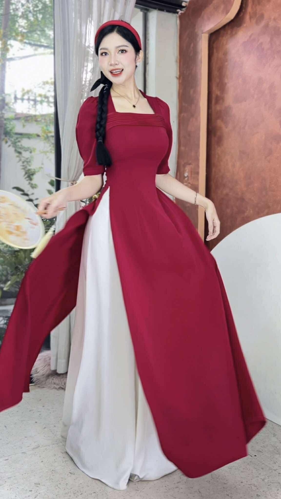 Áo Dài Đô Sóng Li AD1561 (áo lẻ)