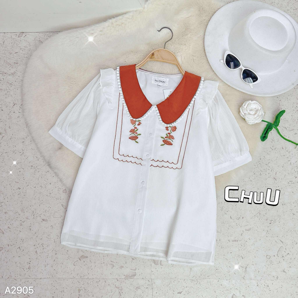 Áo Sơ Mi Hoa Trên Tơ A2905