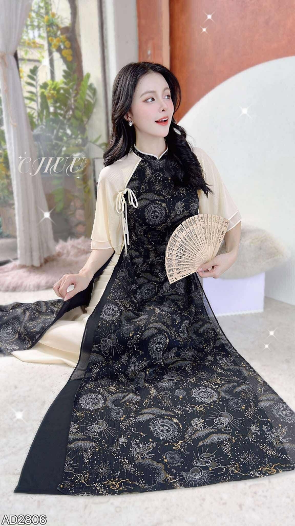 Áo Dài 4T Phượng Hoàng+PK AD2806 (áo lẻ)