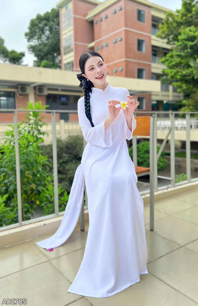 Áo Dài Truyền Thống Tay Xòe AD2785 (áo lẻ)