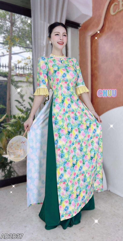 Áo Dài Vòng Nguyệt Quế AD2837