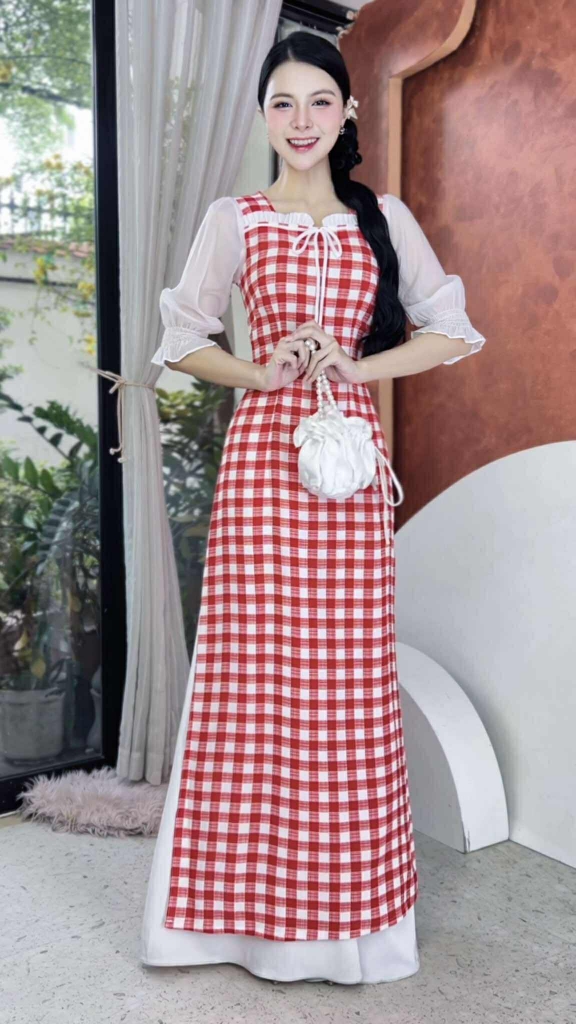 Áo Dài Đình Cổ Tích AD2850 (áo lẻ)