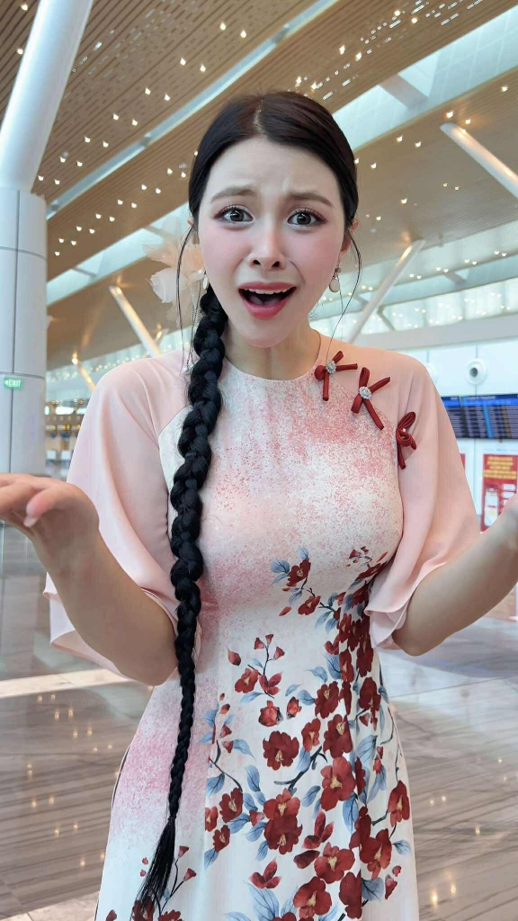 Áo Dài Ánh Nhiệm Màu AD2873 (áo lẻ)