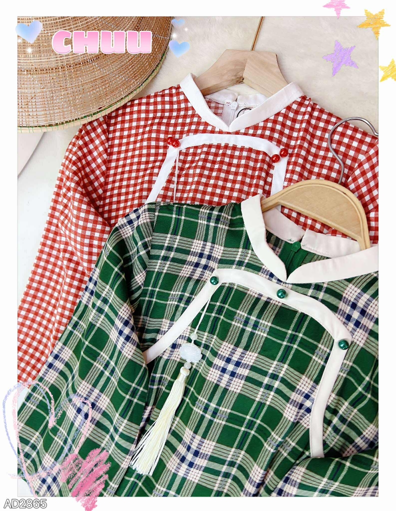 Áo Dài Thượng Hải+PK AD2865 (áo lẻ)