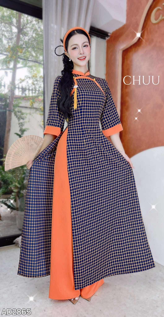 Áo Dài Thượng Hải+PK AD2865 (áo lẻ)