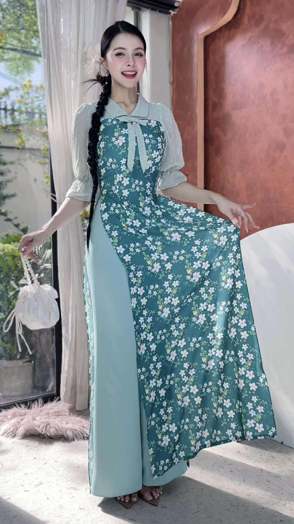 Áo Dài Tuyết Yêu Thương AD2864 (áo lẻ)
