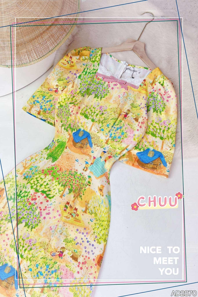 Áo Dài Xứ Sở Thần Tiên AD2870 (áo lẻ)
