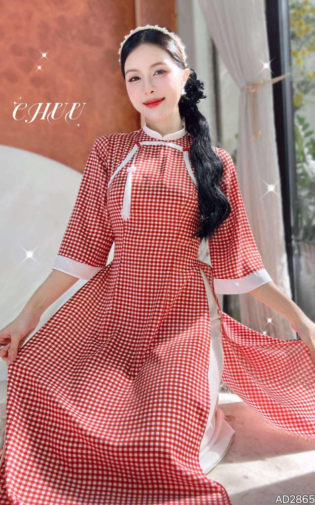 Áo Dài Thượng Hải+PK AD2865 (áo lẻ)