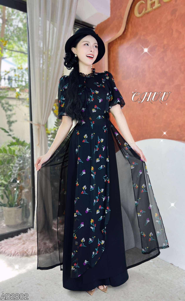 Áo Dài Đàn Bầu 4T AD2802 (áo lẻ)