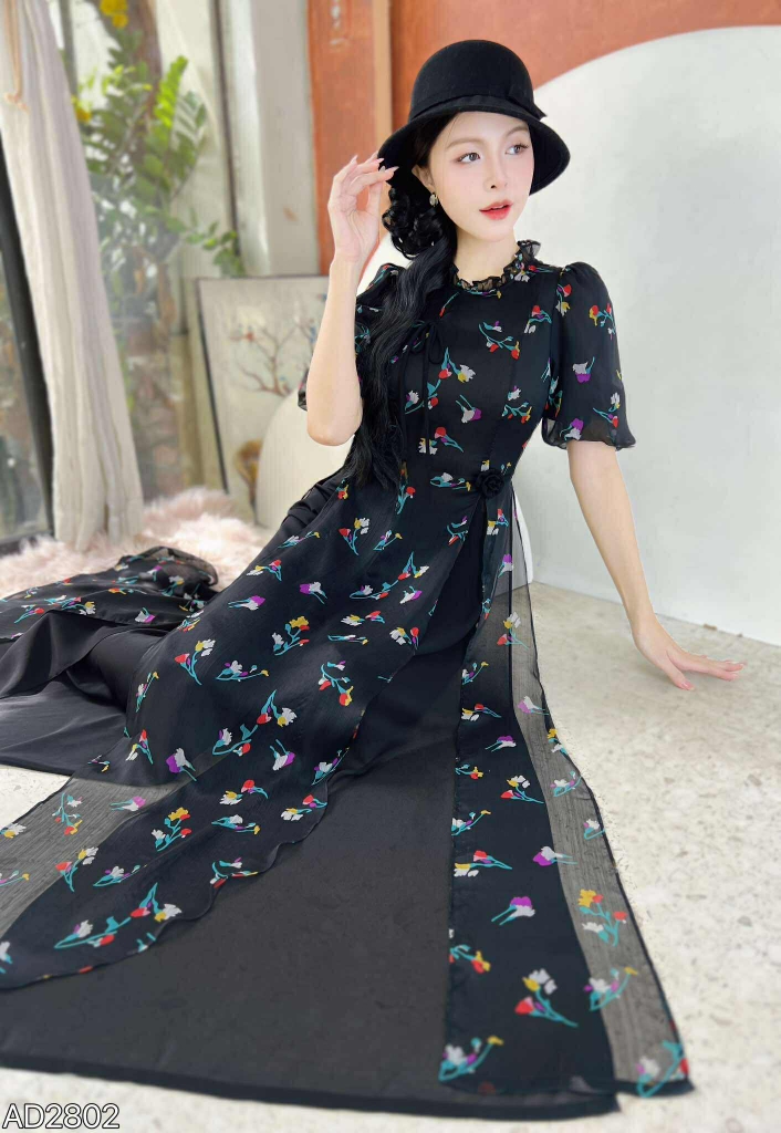 Áo Dài Đàn Bầu 4T AD2802 (áo lẻ)