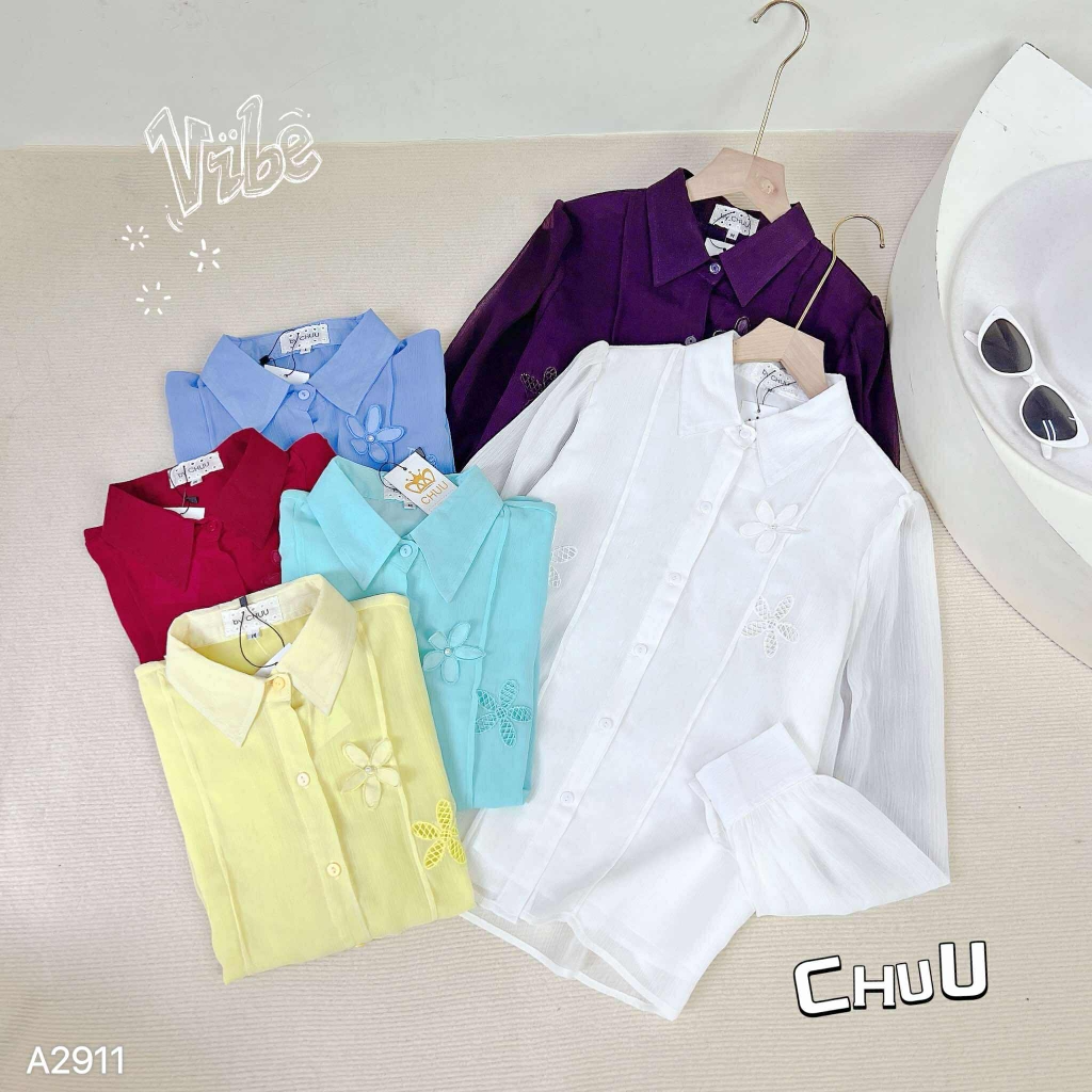 Áo Sơ Mi Hoa Chong Chóng A2911