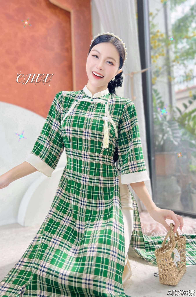 Áo Dài Thượng Hải+PK AD2865 (áo lẻ)