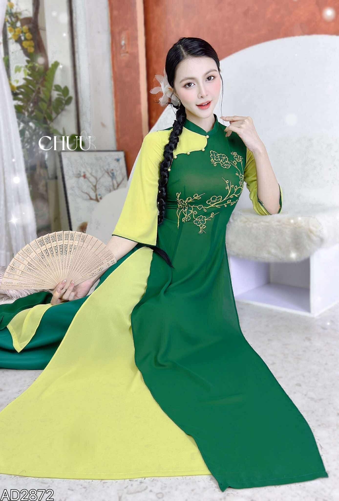 Áo Dài 4T Cây Đào Tiên AD2872 (áo lẻ)