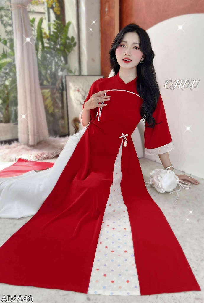 Áo Dài 3T Cheri Quế AD2849 (áo lẻ)