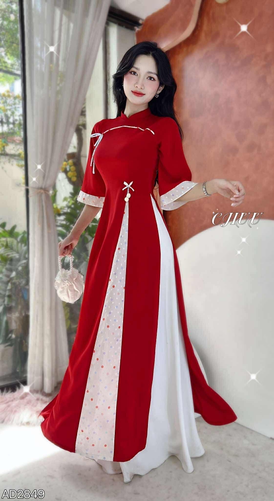 Áo Dài 3T Cheri Quế AD2849 (áo lẻ)