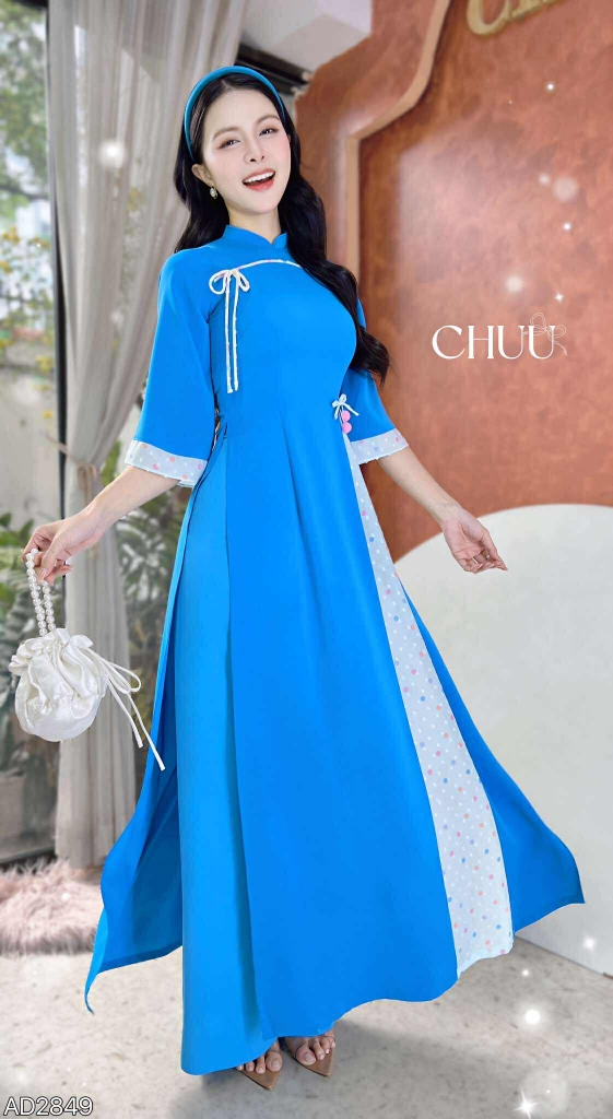 Áo Dài 3T Cheri Quế AD2849 (áo lẻ)