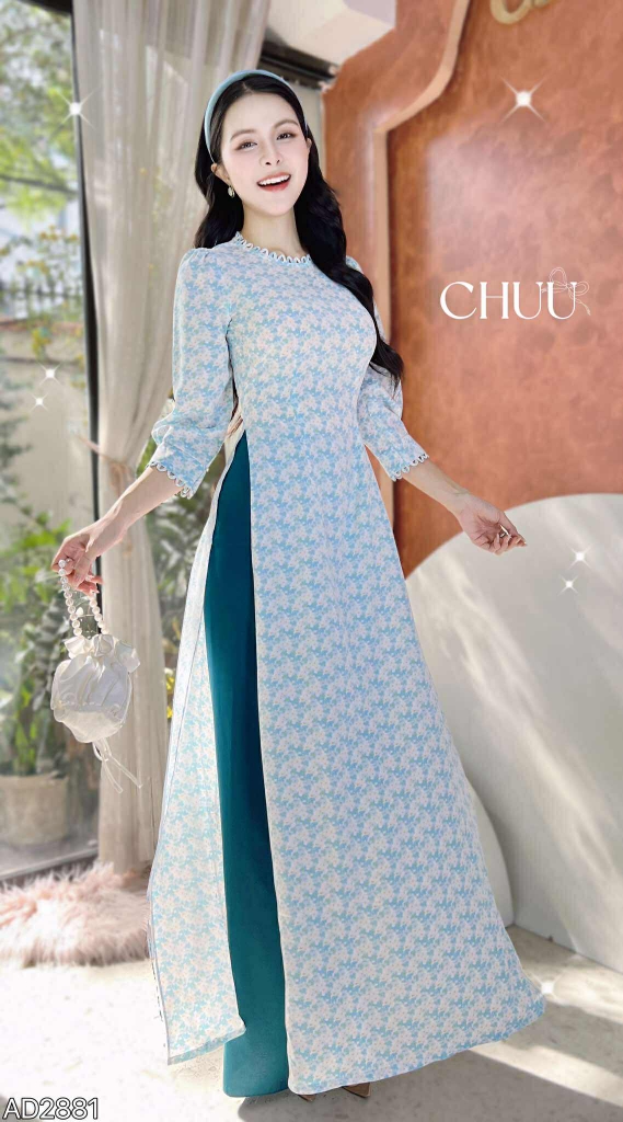 Áo Dài Cây Cầu Gỗ AD2881 (áo lẻ)