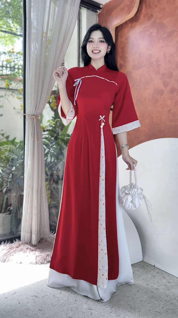 Áo Dài 3T Cheri Quế AD2849 (áo lẻ)