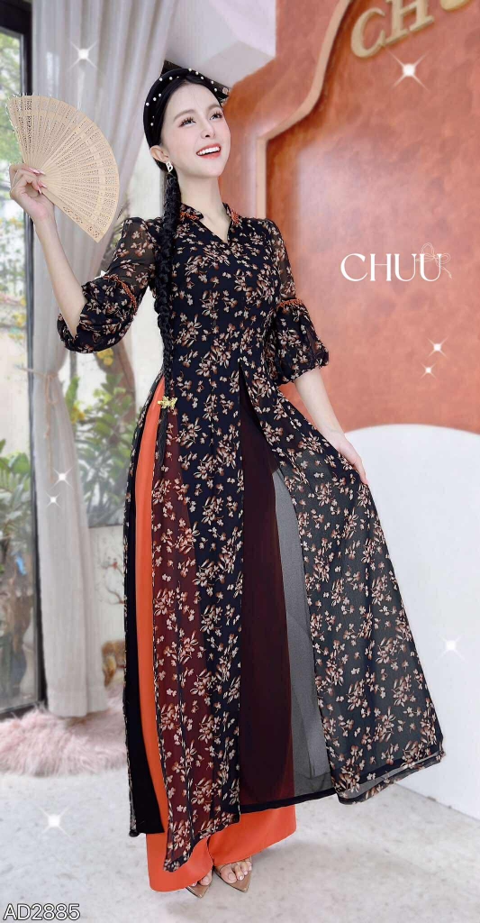 Áo Dài 3T Đèn Hội An AD2885 (áo lẻ)