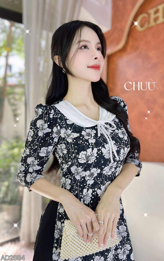 Áo Dài 4T Cổ Sen Gạo Nếp AD2884 (áo lẻ)