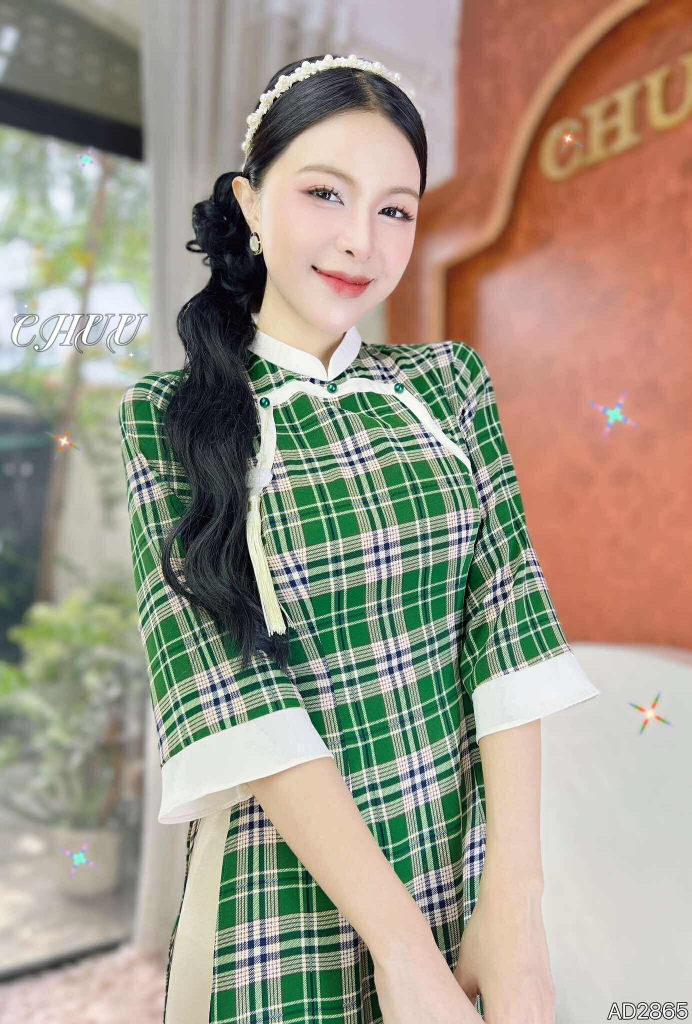 Áo Dài Thượng Hải+PK AD2865 (áo lẻ)