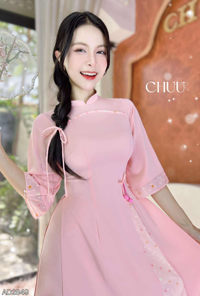 Áo Dài 3T Cheri Quế AD2849 (áo lẻ)