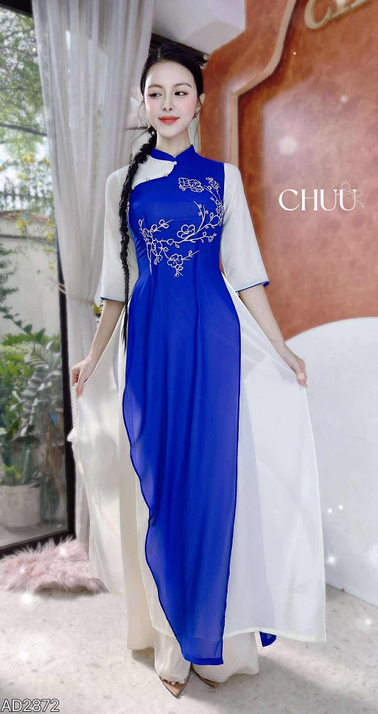 Áo Dài 4T Cây Đào Tiên AD2872 (áo lẻ)