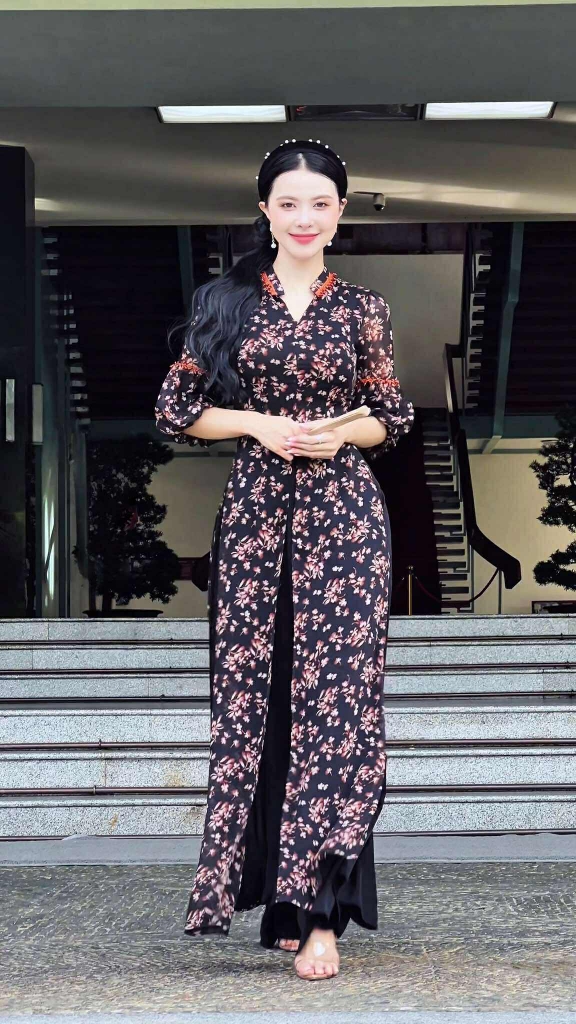 Áo Dài 3T Đèn Hội An AD2885 (áo lẻ)