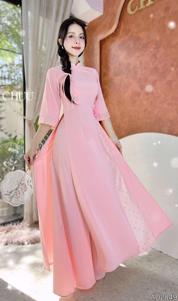 Áo Dài 3T Cheri Quế AD2849 (áo lẻ)