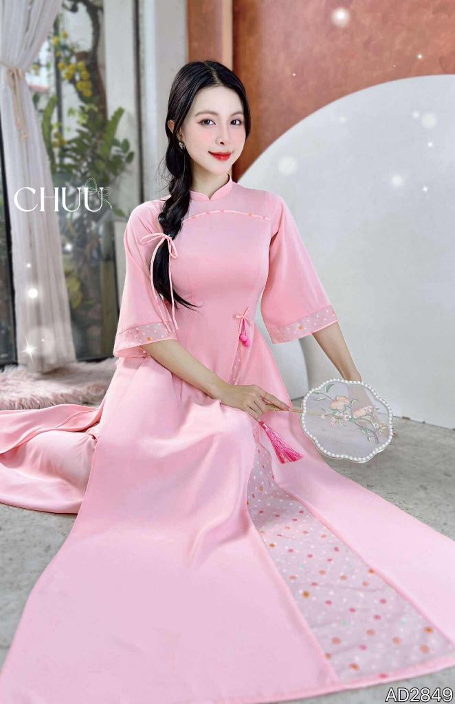 Áo Dài 3T Cheri Quế AD2849 (áo lẻ)