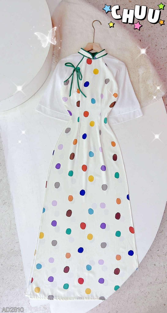 Áo Dài Cổ Line Color AD2810 (áo lẻ)
