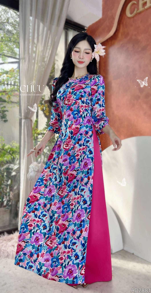 Áo Dài Cây Cầu Gỗ AD2881 (áo lẻ)