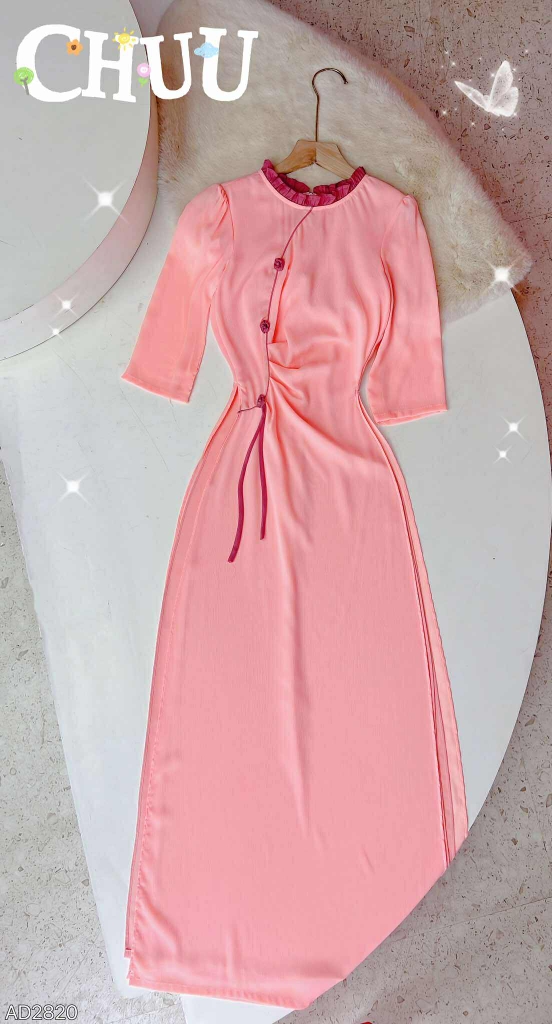 Áo Dài 4T Cỏ Rose AD2820 (áo lẻ)