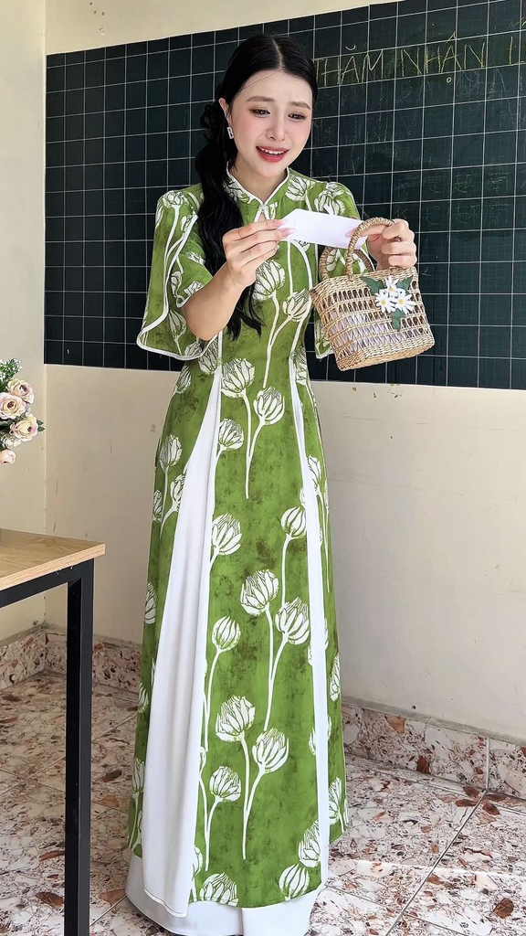 Áo Dài 2T+ Đình Tranh AD2894 (áo lẻ)