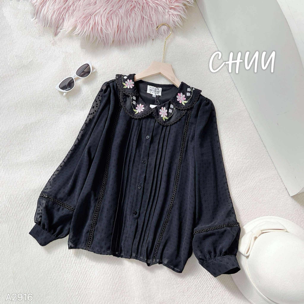 Áo Sơ Mi Hoa Cúc Hồng A2916