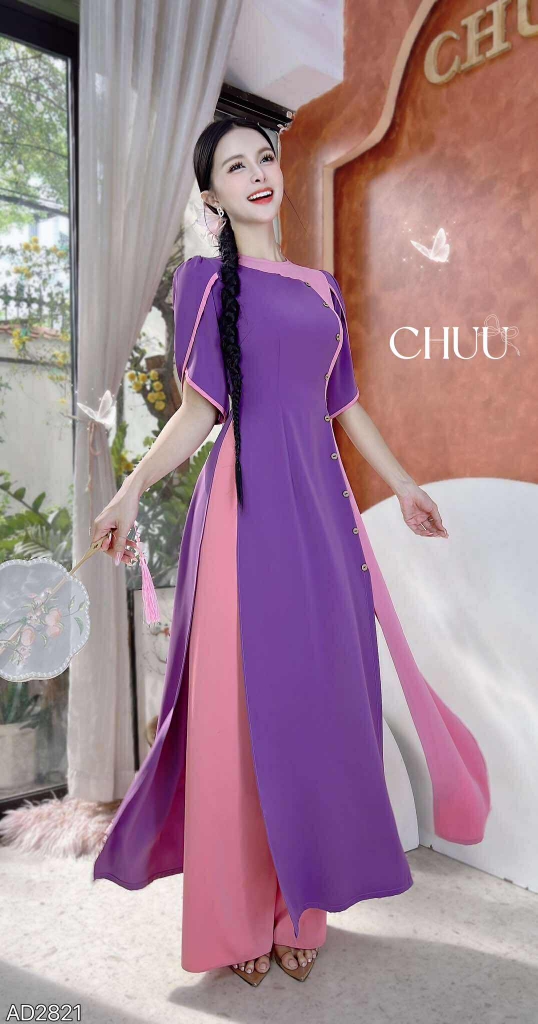 Áo Dài Thạch Sương Sa AD2821 (áo lẻ)