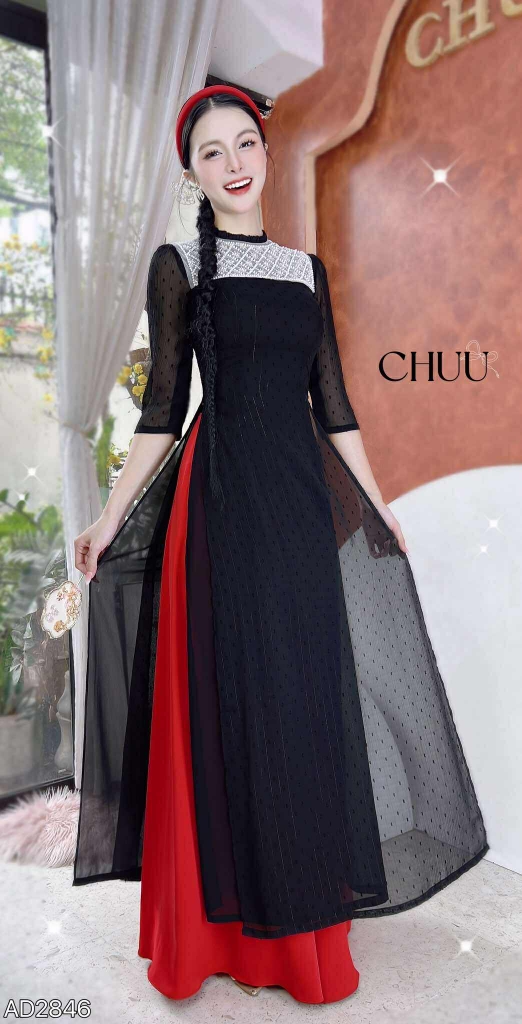 Áo Dài 4T Hạt Đậu Ngọc AD2846 (áo lẻ)