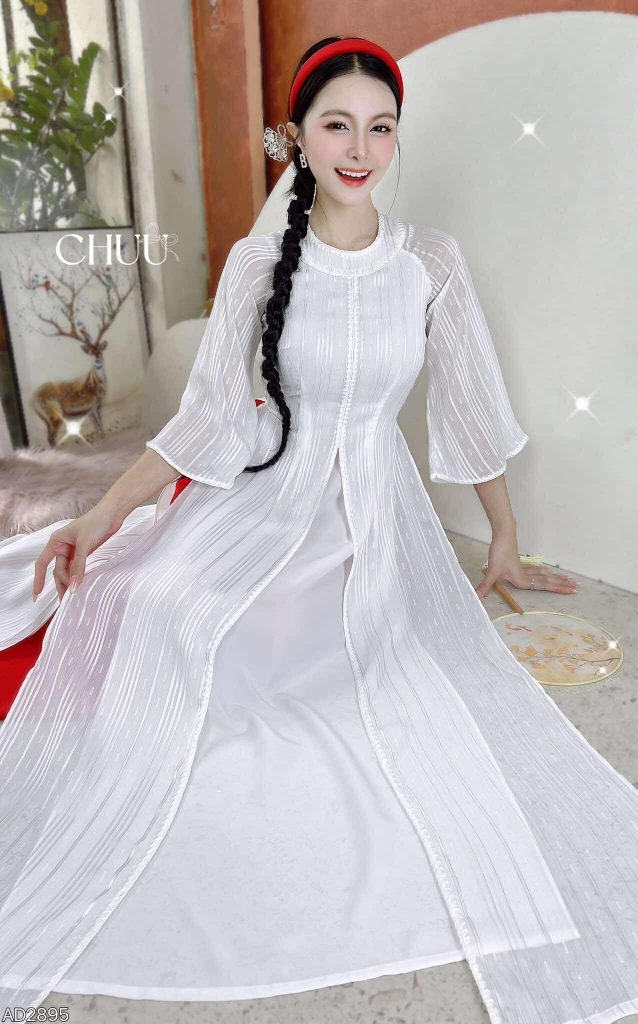 Áo Dài 4T Cổ Donut AD2895 (áo lẻ)