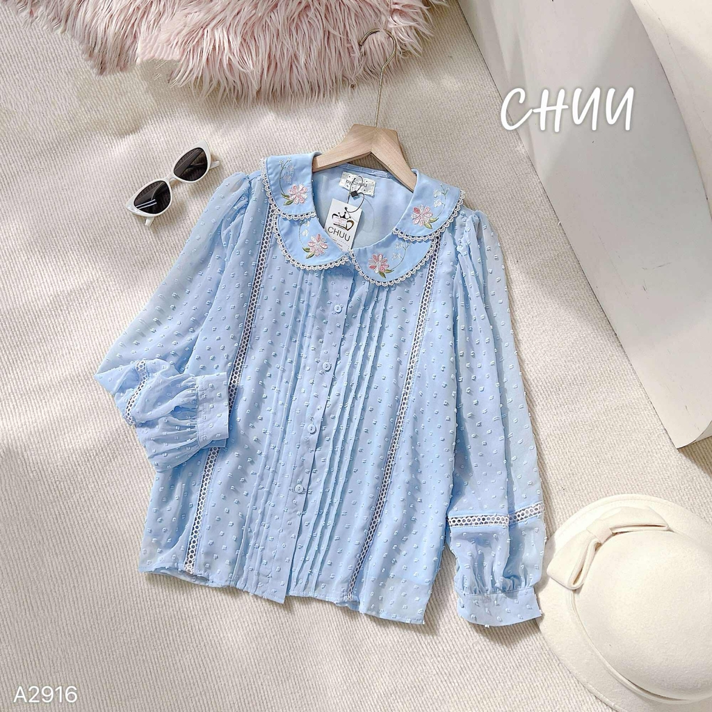 Áo Sơ Mi Hoa Cúc Hồng A2916
