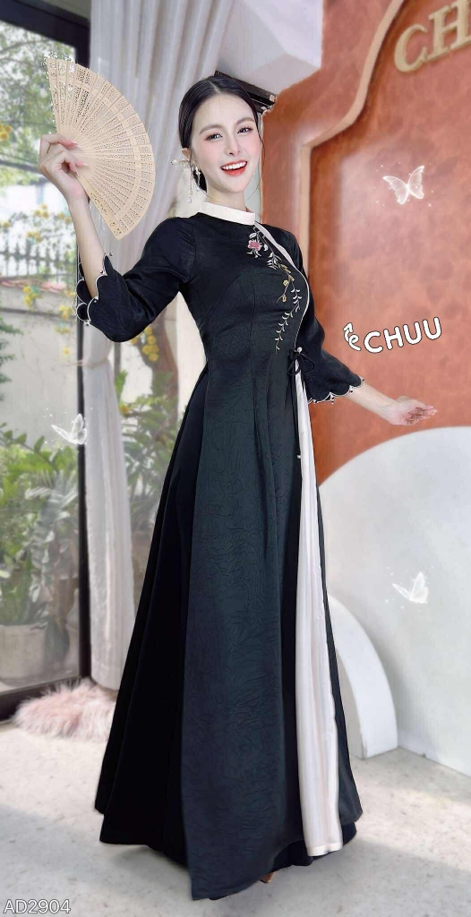 Áo Dài 2T+ Đồi Hoa Bay AD2904 (áo lẻ)