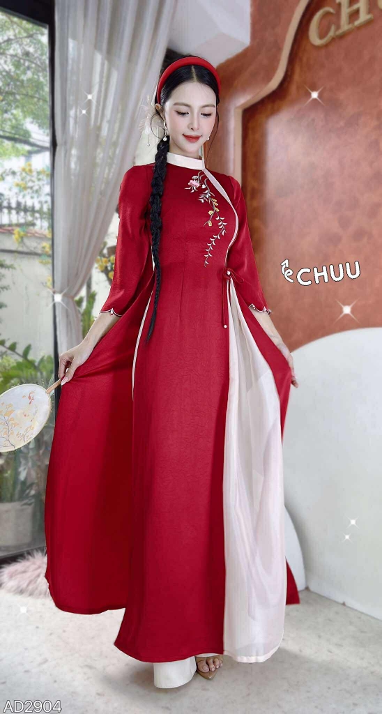 Áo Dài 2T+ Đồi Hoa Bay AD2904 (áo lẻ)