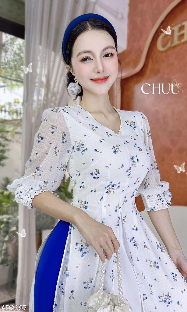 Áo Dài 4T Hoa Hồng Chun AD2897 (áo lẻ)