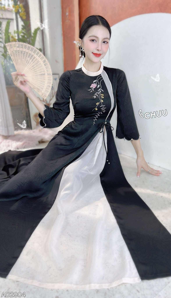 Áo Dài 2T+ Đồi Hoa Bay AD2904 (áo lẻ)