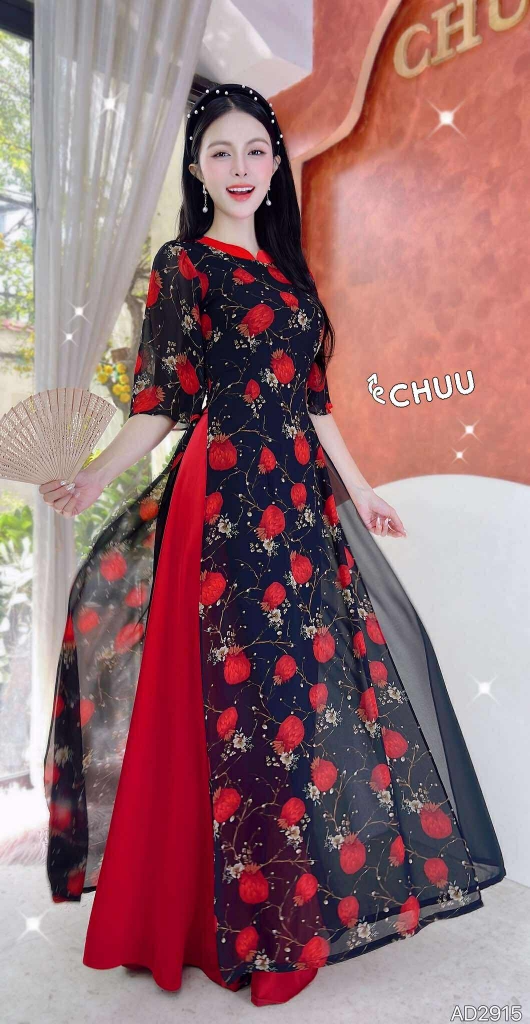 Áo Dài 4T Cà Na AD2915 (áo lẻ)