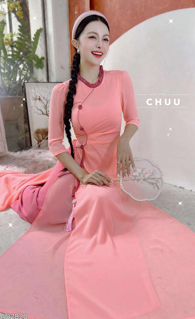 Áo Dài 4T Cỏ Rose AD2820 (áo lẻ)